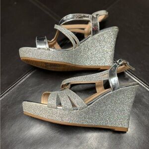 Forever New Sparkling Silver Wedges